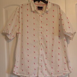 Gentleman’s Outfitters Flamingo Button Down Short Sleeve Shirt 2X